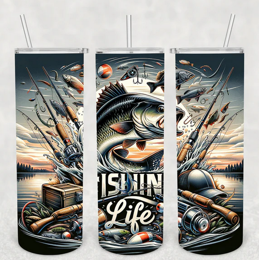 Fishing Life Sublimation Tumbler