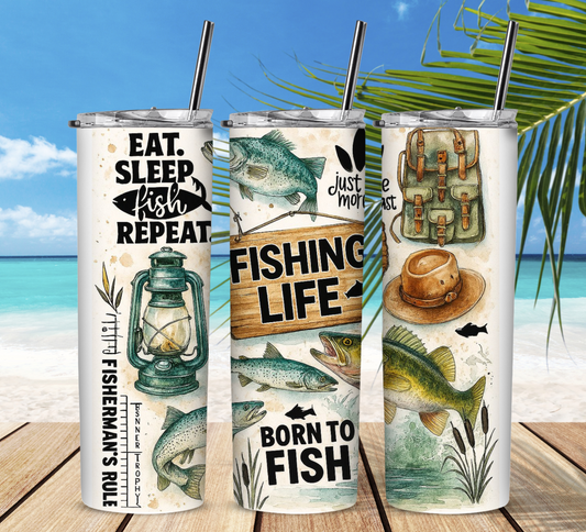 Fishing Life Sublimation Tumbler