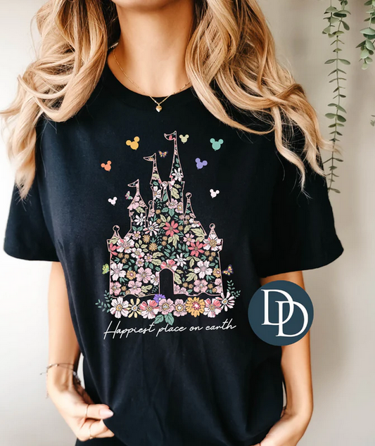Floral Castle With Butterflies