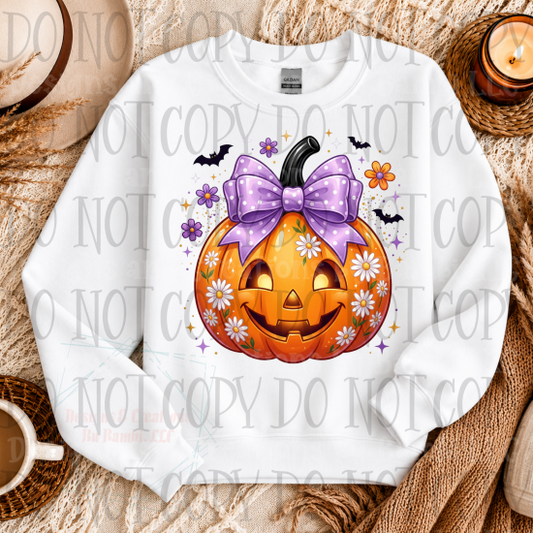 Floral Daisy Jack O Lantern