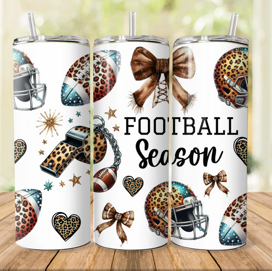 Football Season Coquette 20 oz Tumbler