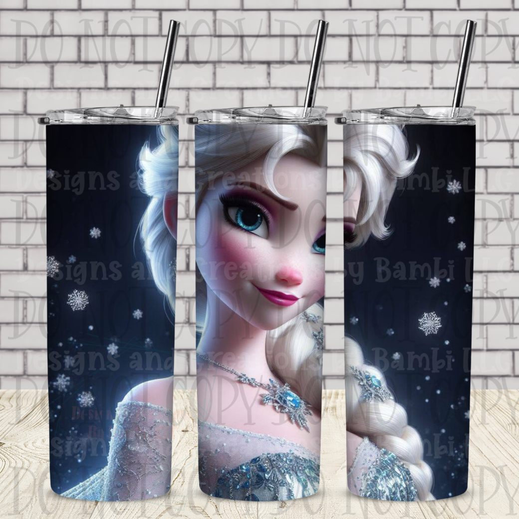 Frozen Elsa 20 oz Sublimation Tumbler