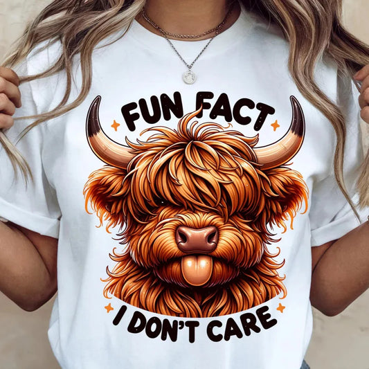 Fun Fact- I Don't Care Highland Cow
