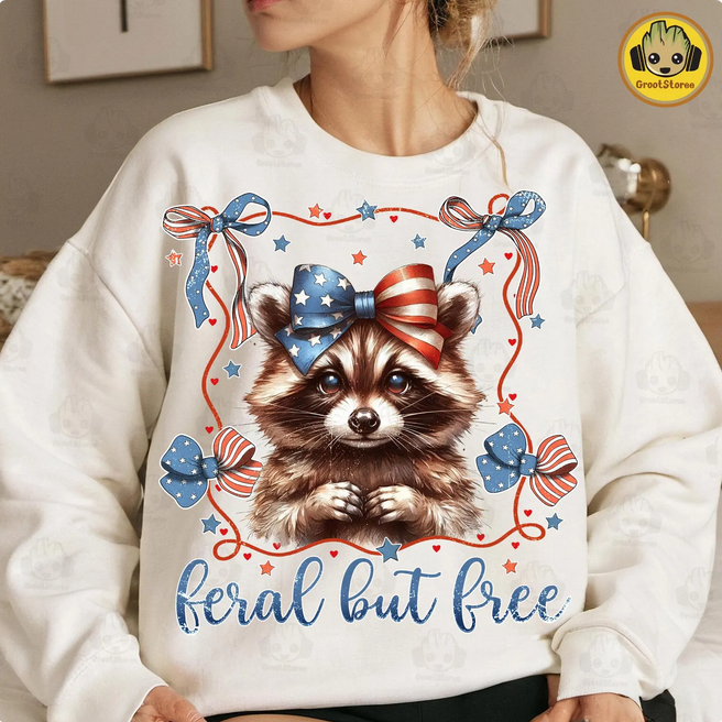 Funny Feral But Free Patriotic