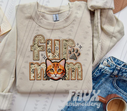 Fur Mom Faux Embroidery and Fabric Cat Breed Collection