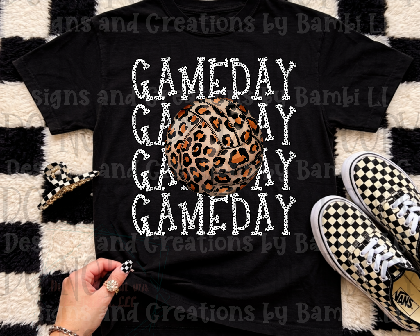 Game Day Stacked with Leopard Volleyball
