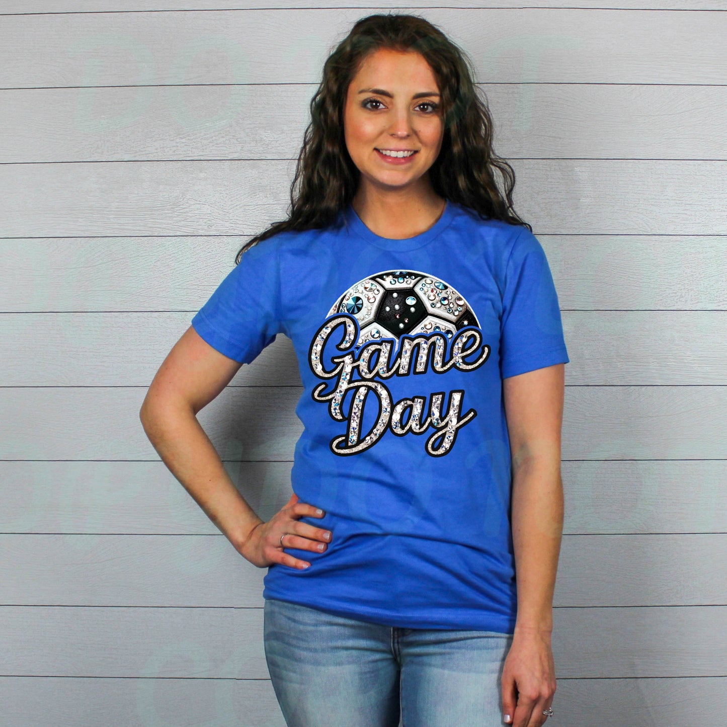 Game Day in Shiny Silver with Faux Rhinestones Collection