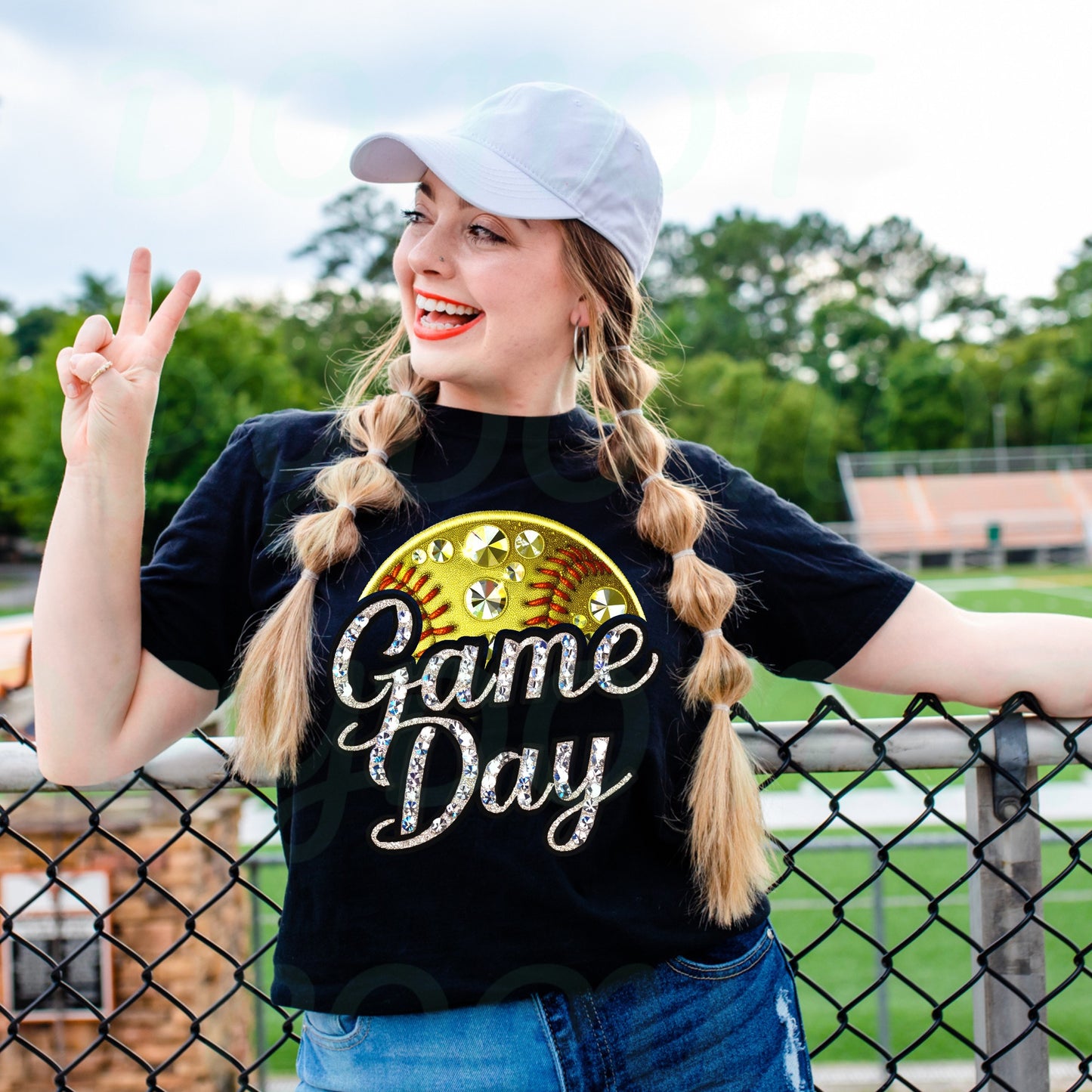 Game Day in Shiny Silver with Faux Rhinestones Collection