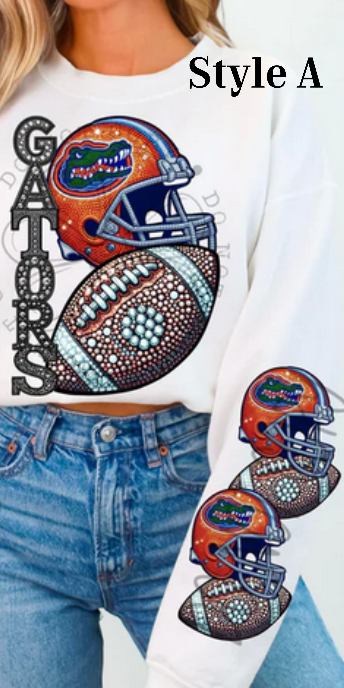 Faux Rhinestones and Embroidery Football Teams Collection