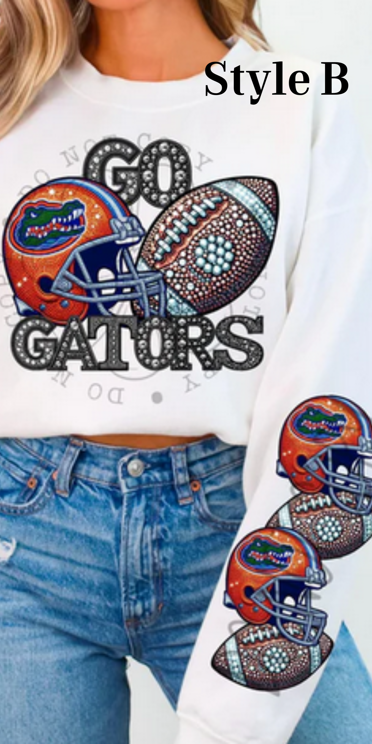 Faux Rhinestones and Embroidery Football Teams Collection