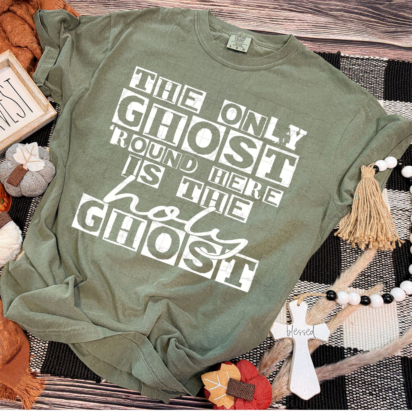 Ghost Round Here Holy Ghost White Font