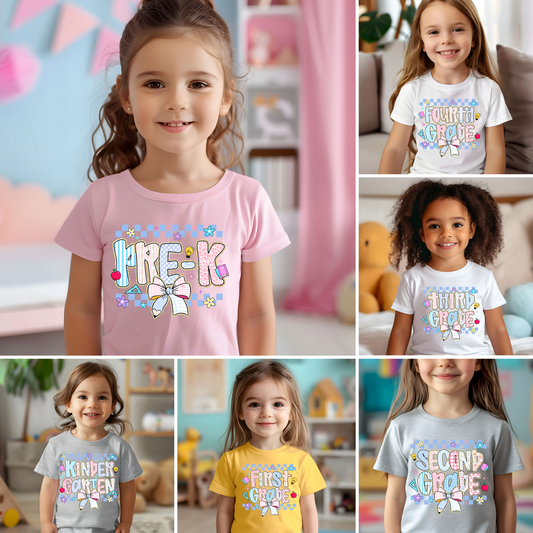 Gingham Plaid Back To School Grade Collection