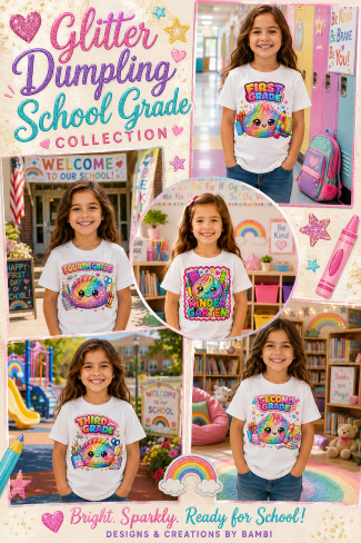 Faux Glitter Dumpling School Grade Collection