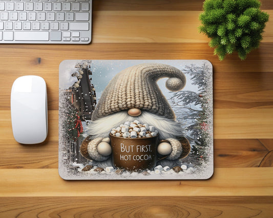 Gnome and Hot Cocoa Mouse Pad