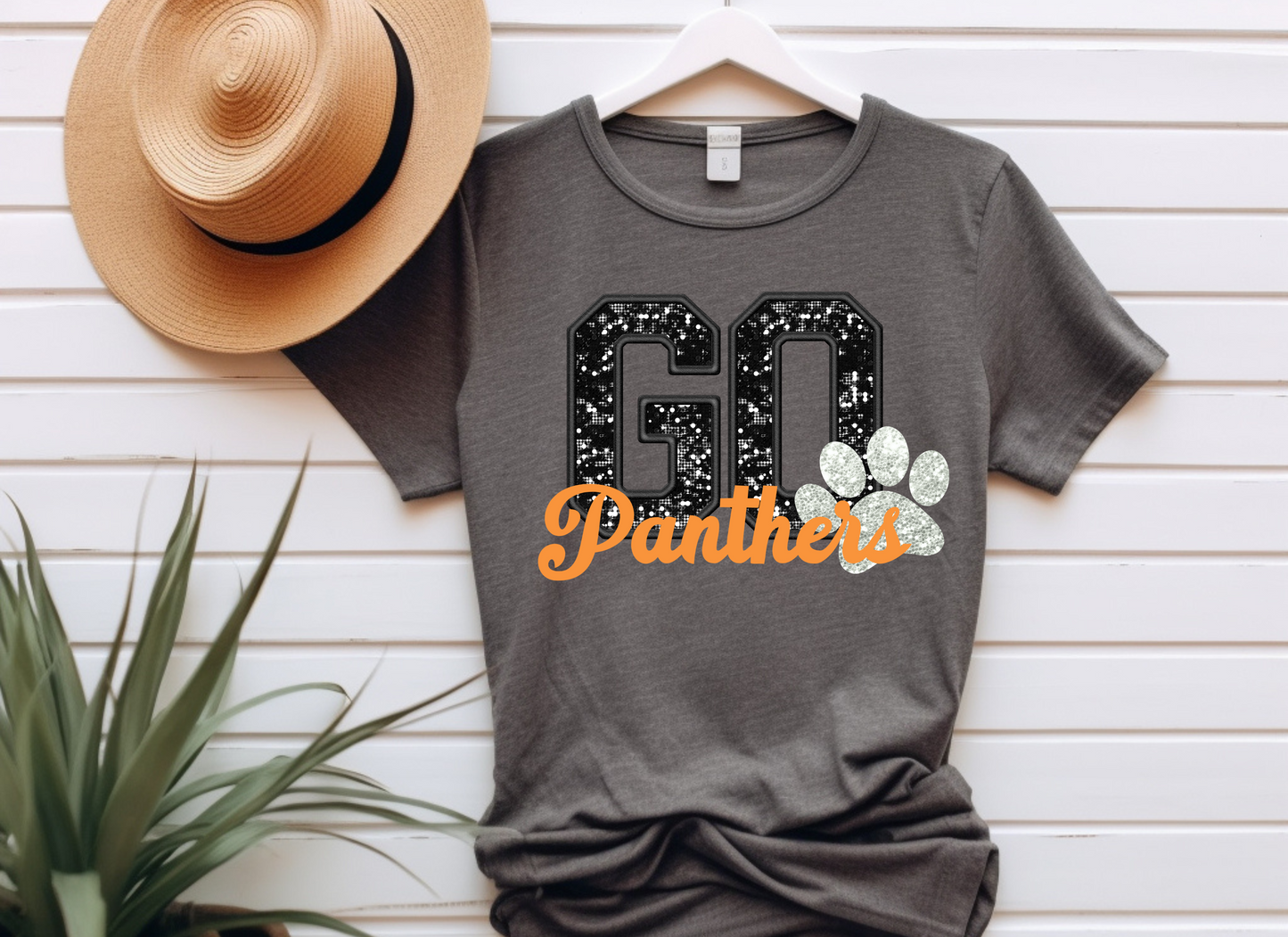 Go Panthers with Paw Print