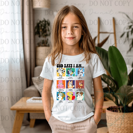 God Says I Am Blue Dog Frames