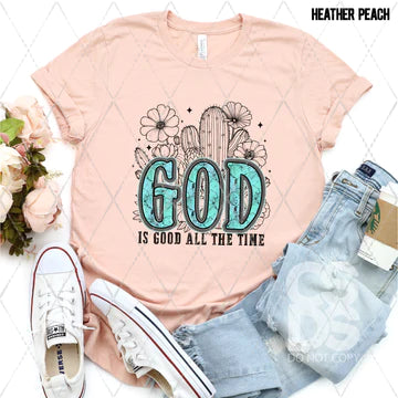 God Turquoise Letters Desert Outline