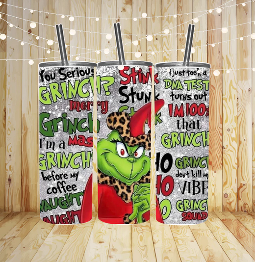 Green Man Stink Stank Stunk Sublimation Tumbler