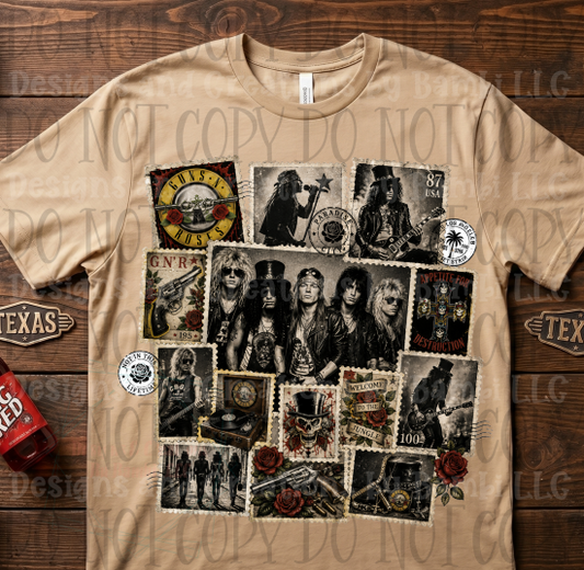 Guns N Roses Stamp Collage