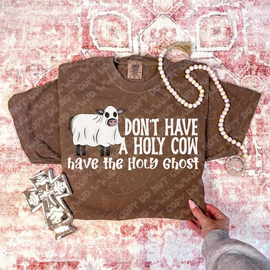 Holy Cow Holy Ghost White Font