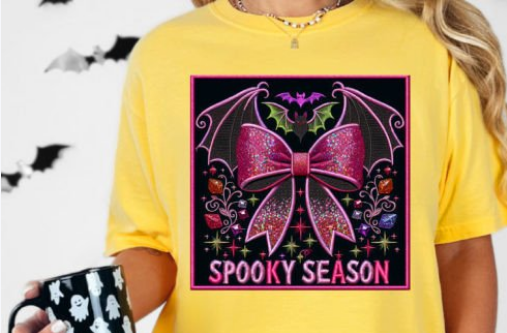 Halloween Coquette Spooky Season Faux Embroidery