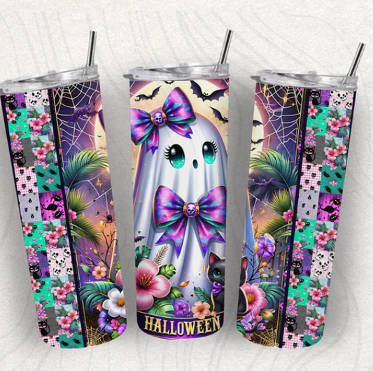 Halloween Coquette Ghost Sublimation Tumbler