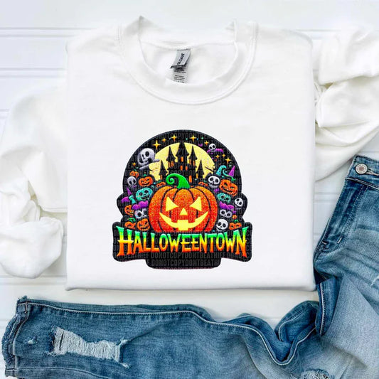 Halloweentown with Large Pumpkin