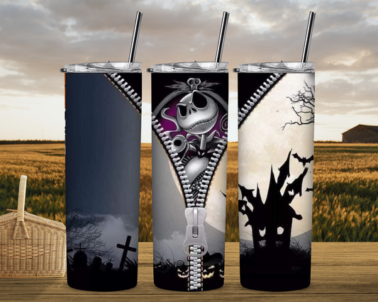Halloween with Zipper Look 20 oz Sublimation Tumbler
