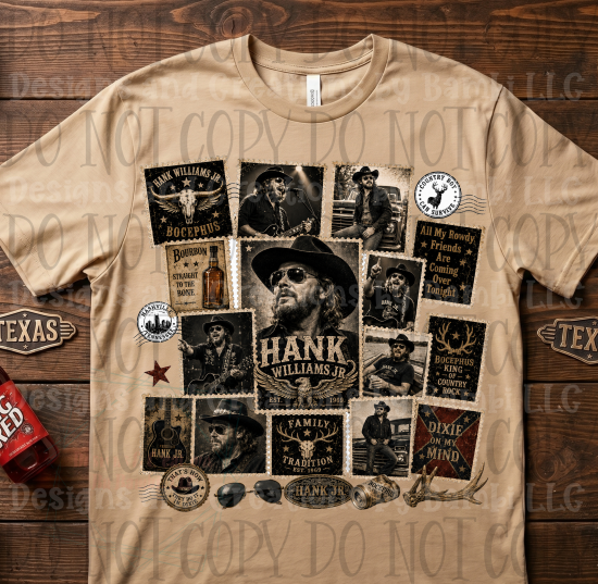 Hank Williams Jr Stamp Collage