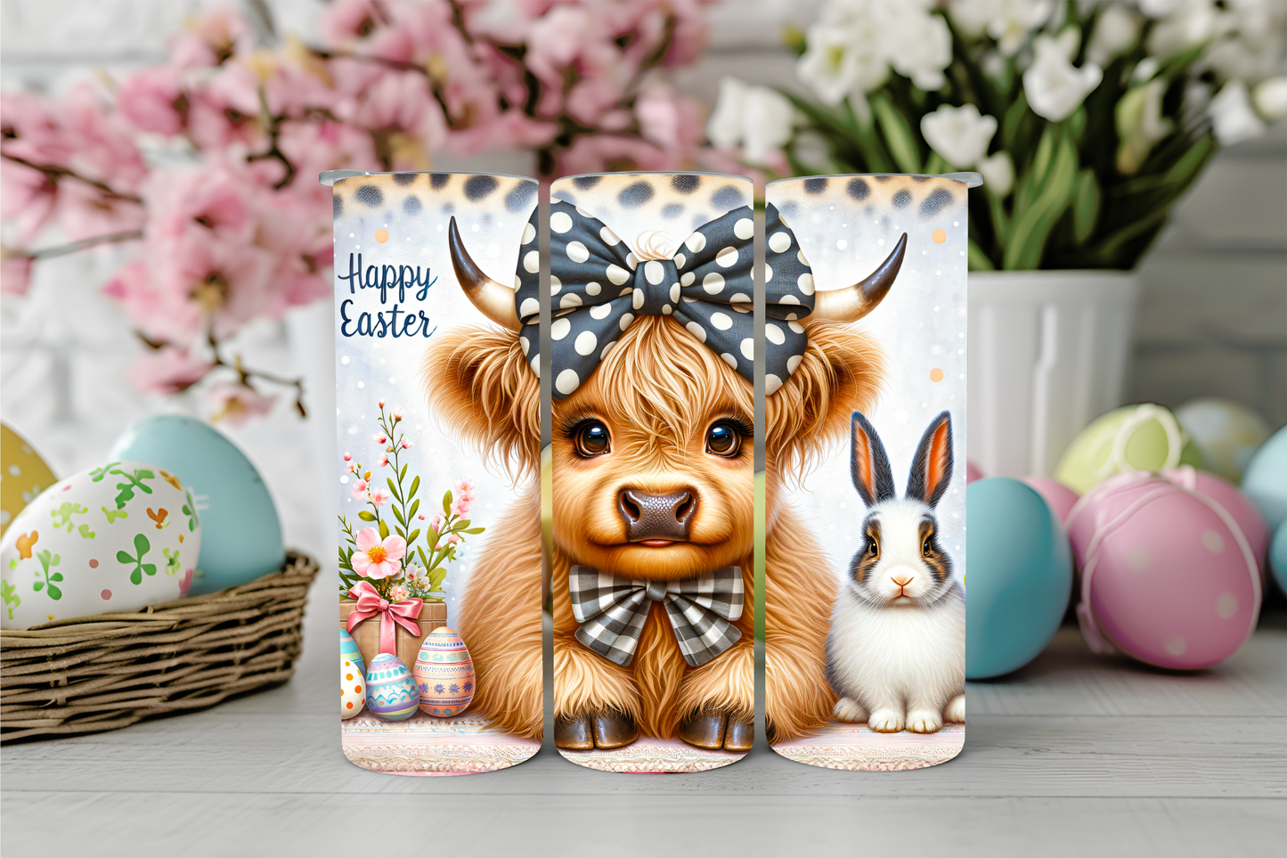 Easter Highland Cow Tumblers