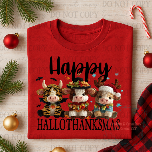 Happy Hallothanksmas Cows
