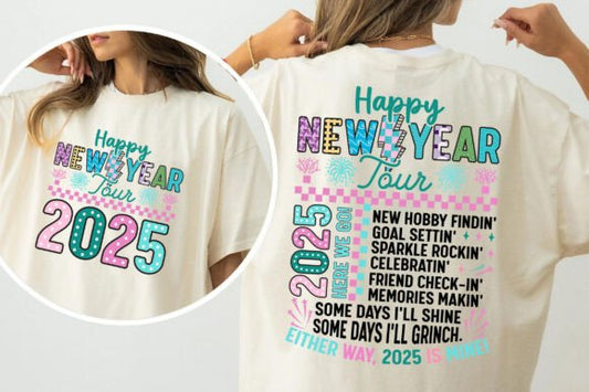 Happy New Year Tour 2025 Purple (Front/Back)