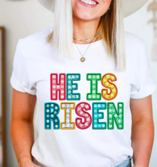 He is Risen Faux Embroidery
