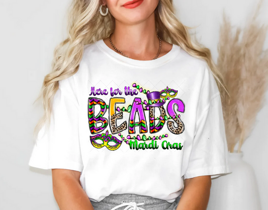 Here For The Beads Mardi Gras