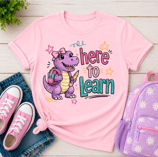 Here to Learn Purple Dino