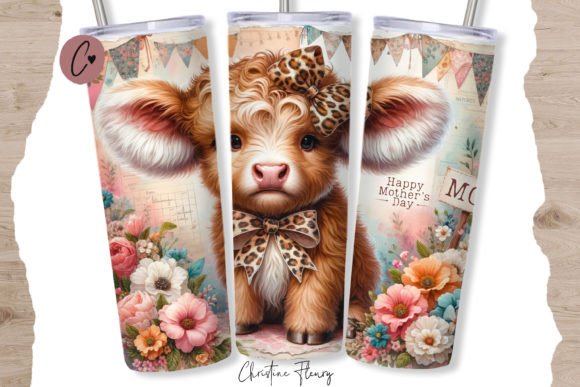Highland Cow Mother's Day Tumbler