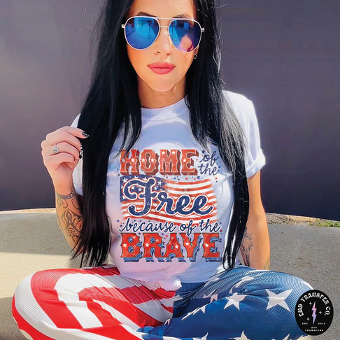 Home Of The Free Distressed Look