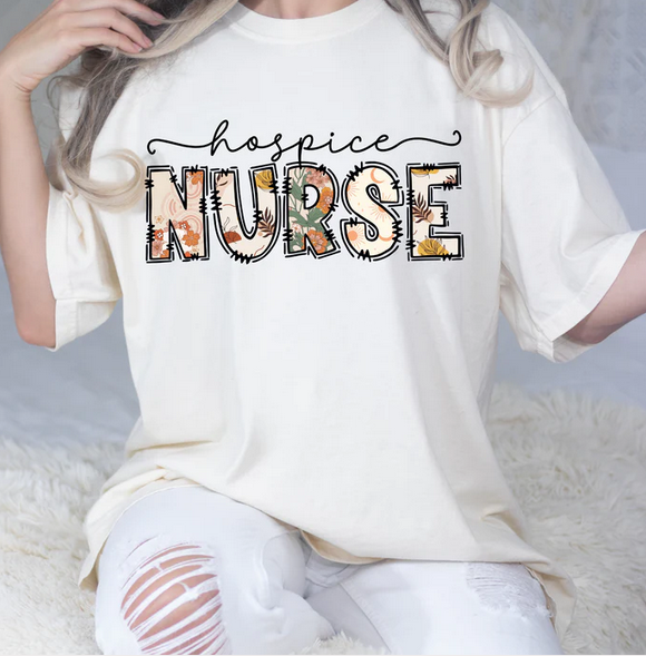 Hospice Nurse Applique Letters