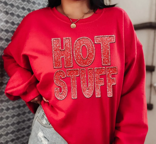 Hot Stuff in Faux Embroidery/Sequin