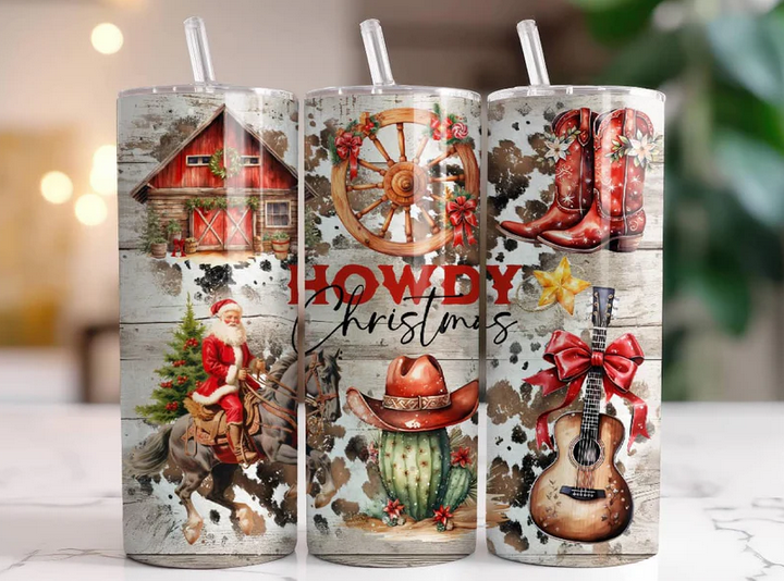 Howdy Christmas Sublimation Tumbler