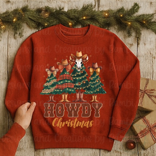 Howdy Christmas Western Style with Skull