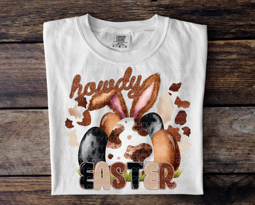 Howdy Easter Cow Print Colors