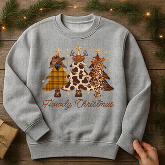Howdy Western Christmas with Pattern Trees
