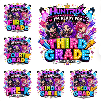 Huntrix Kpop Ready for Grade School Collection