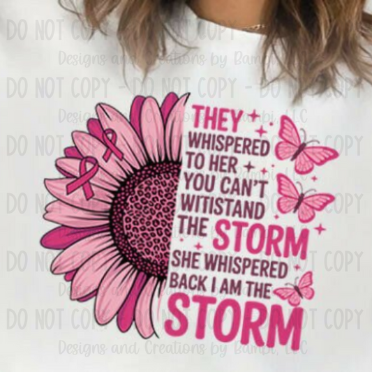 I Am The Storm Breast Cancer Digital PNG File