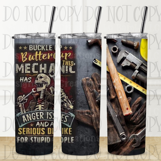 I Have Anger Issues Mechanic 20 oz Sublimation Tumbler
