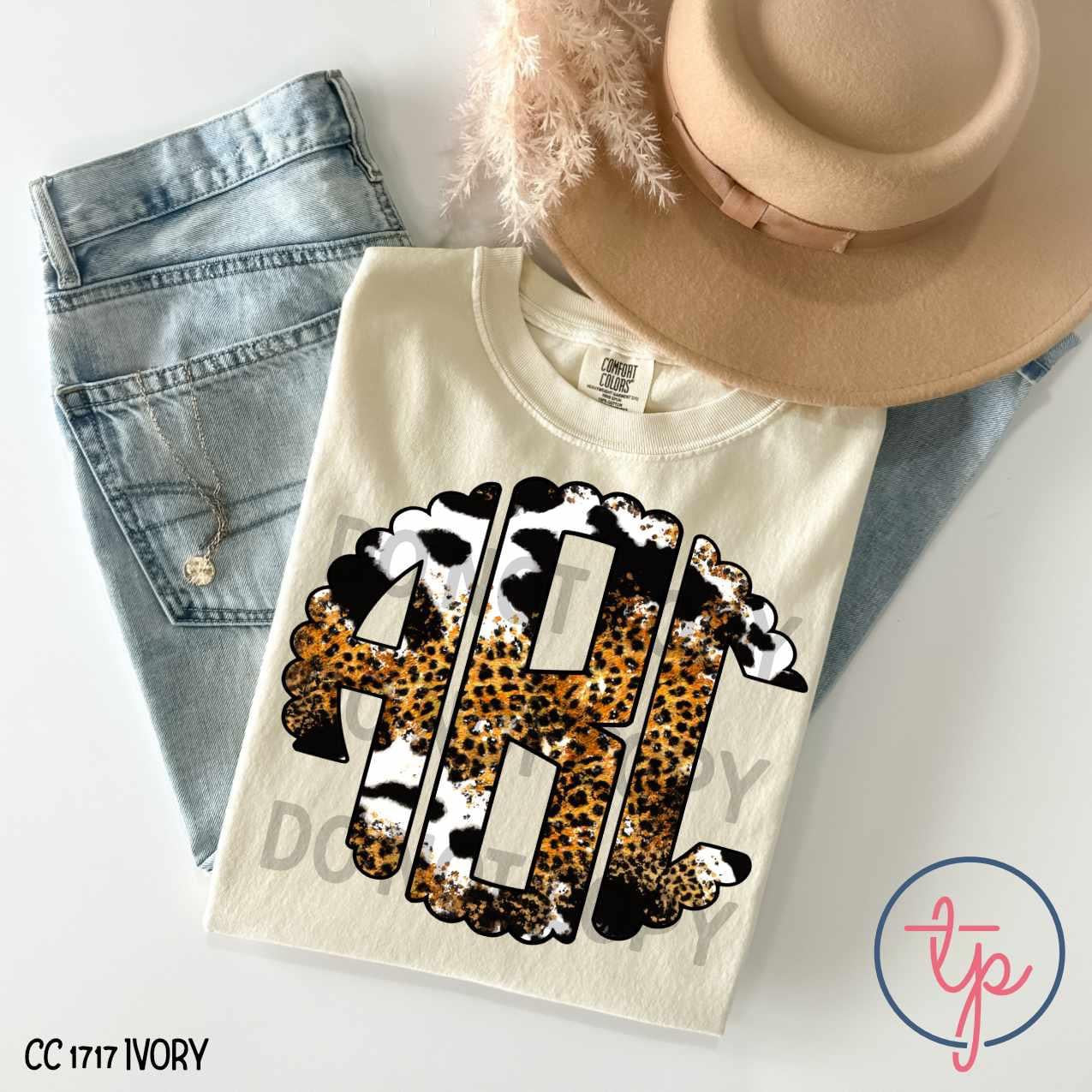 Leopard and Cow Print Monogram