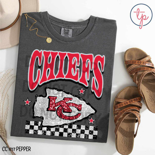 Checkered NFL Faux Glitter Collection