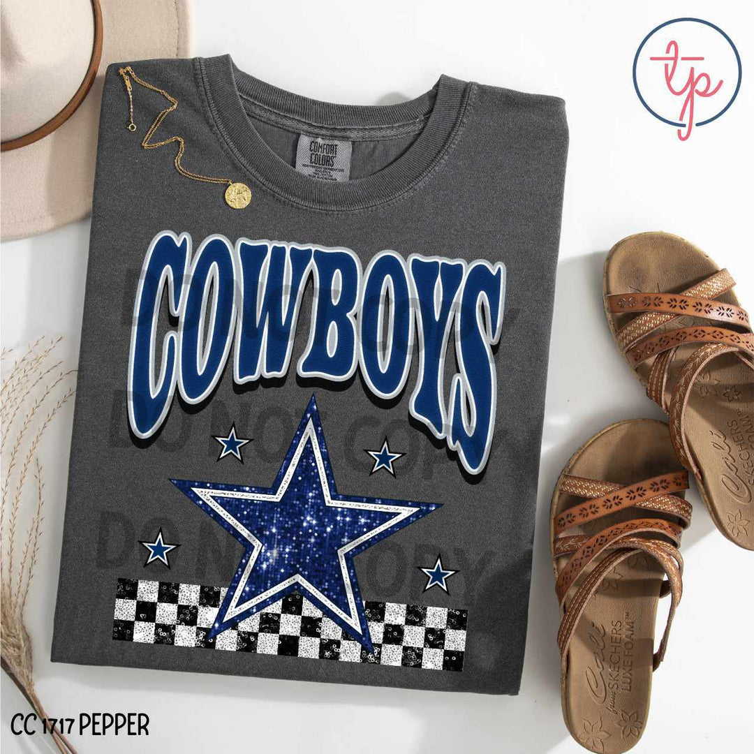 Checkered NFL Faux Glitter Collection