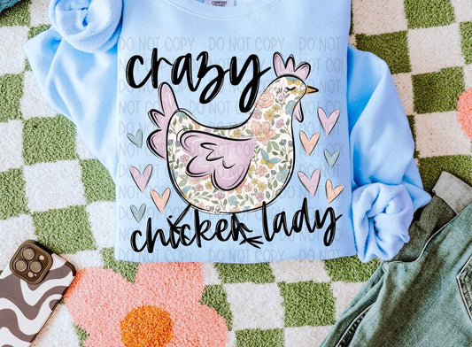 Crazy Chicken Lady with Chicken
